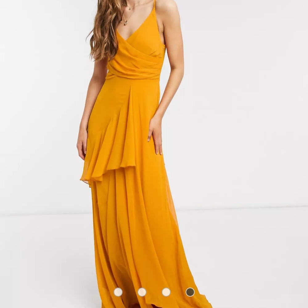 ASOS DESIGN Tall soft layered cami maxi dress in sunflower yellow